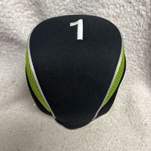 Green And Black Driver head cover Number 1 Pre-Owned Excellent Condition